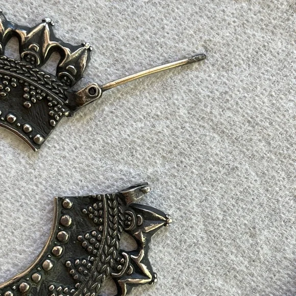 Black Patina Afghani Hoops - Picture 2 of 6